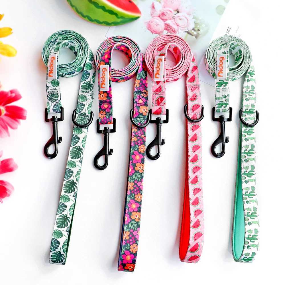 Mesh Nylon Dog Collar Harness Leash Garbage Bag Set Printed Pet Harnesses Vest Collars With Waste Poop Bag For Small Medium Dogs J251129