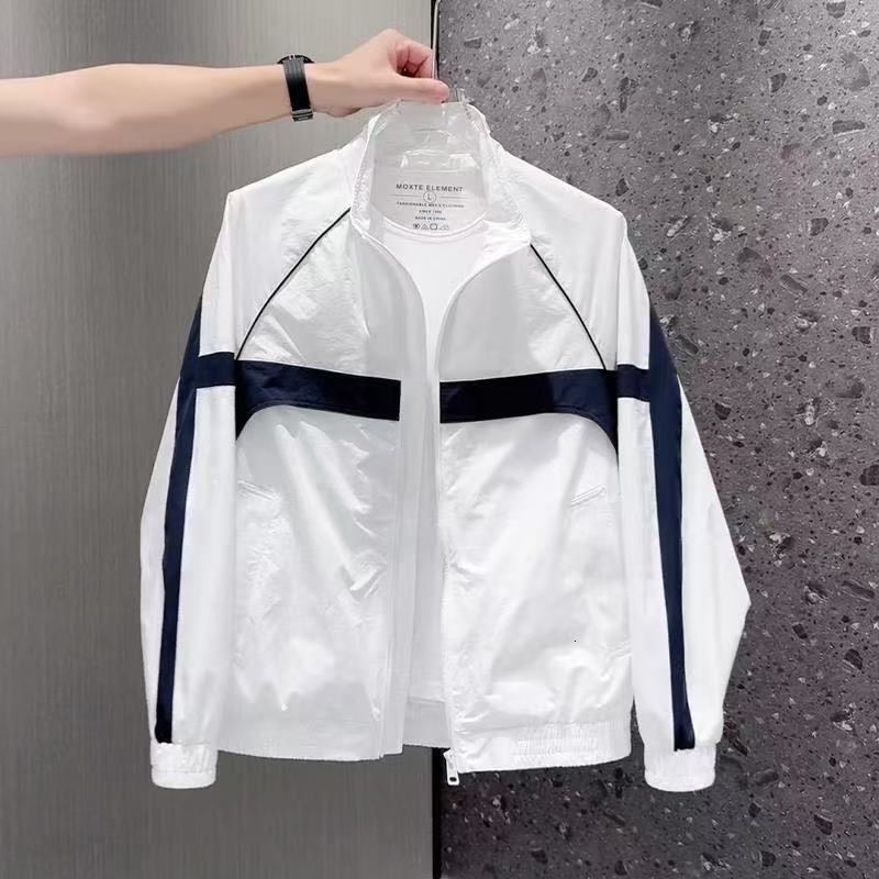 Designer Coat 2025 Summer New Men's Color Block Patchwork Casual Jacket Top Men's Fashion Trendy Versatile Jacket