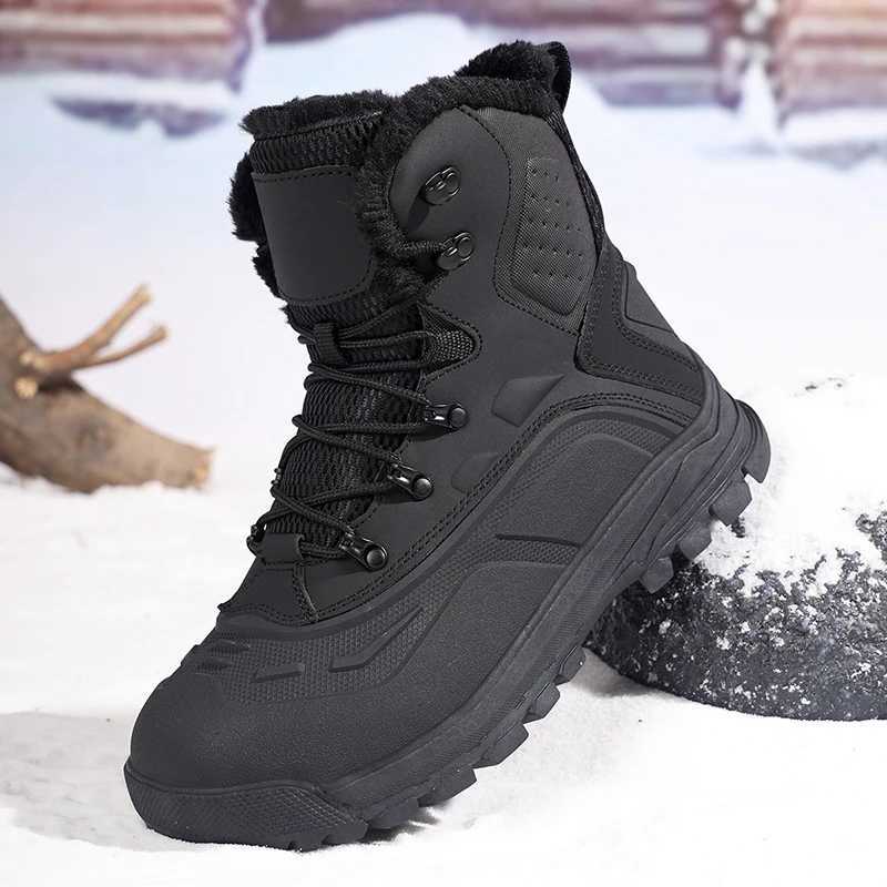 Winter Warm Men Ankle Boots Comfortable Man Snow Boots Outdoor Cotton Work Boots Nonslip Waterproof Mens Hiking Climbing Shoes Z251029
