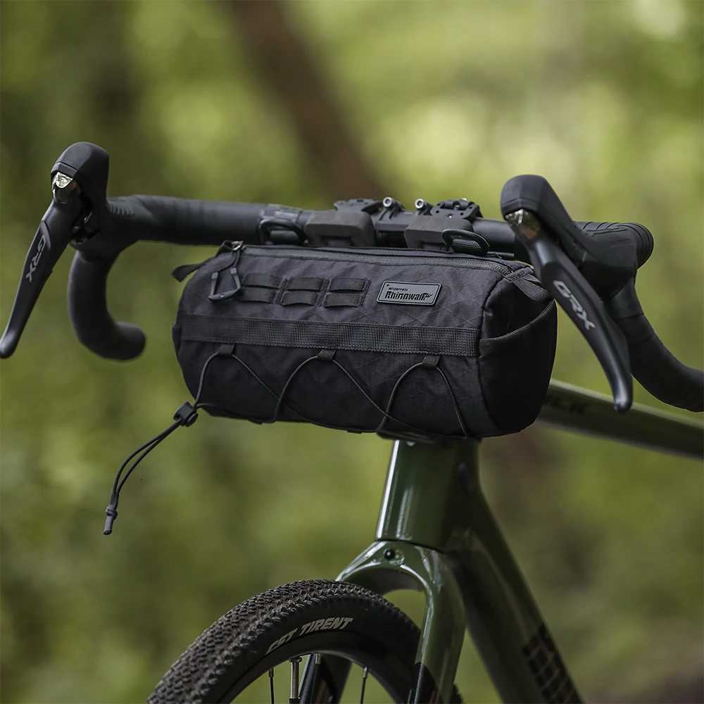 Rhinowalk Bike Handlebar Bag Splashproof Bicycle Front Tube Bag Stable Cycling Phone Storage Bag With Elastic Band Summer H251029