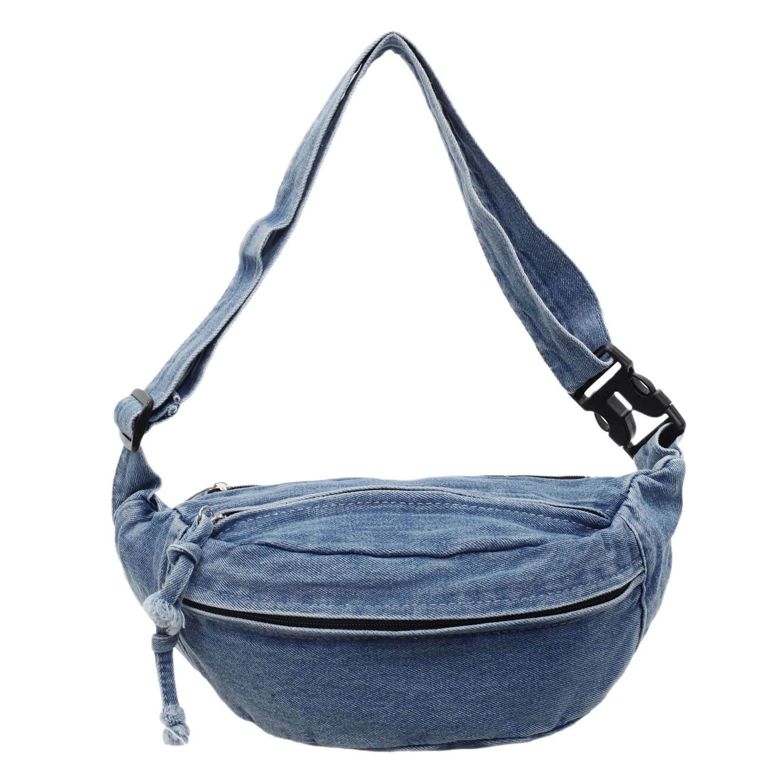 Denim Shoulder Chest Bag for Women Sporty Casual Style Simple Fashionable Waist Bags Mobile Phone Crossbody Bag for Men 251030