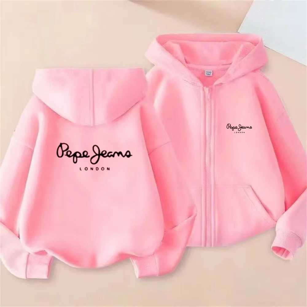 Zipper cardigan Hoodies boy tops Girls letter print Children upper red Hoodie Shirt black leisure Coat Purple clothing fashionT251030