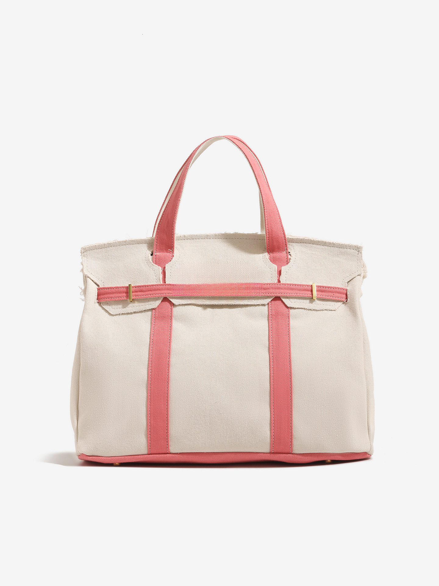 New casual women's canvas bag, niche design, color block handbag, large capacity commuting fashion shoulder bag, trendy luxury designer bag