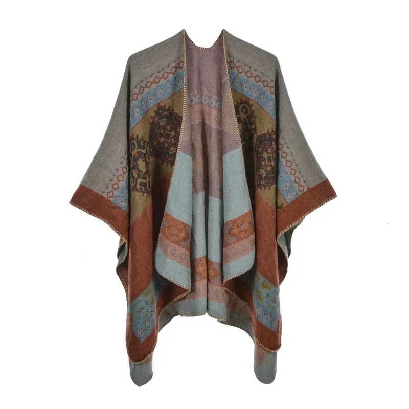 Winter Fashion Poncho Women Capes Scarf Cashmere Ladies Scarves Warm Shawls Wraps Woman Ponchos Bufanda Mujer Foulard 251029