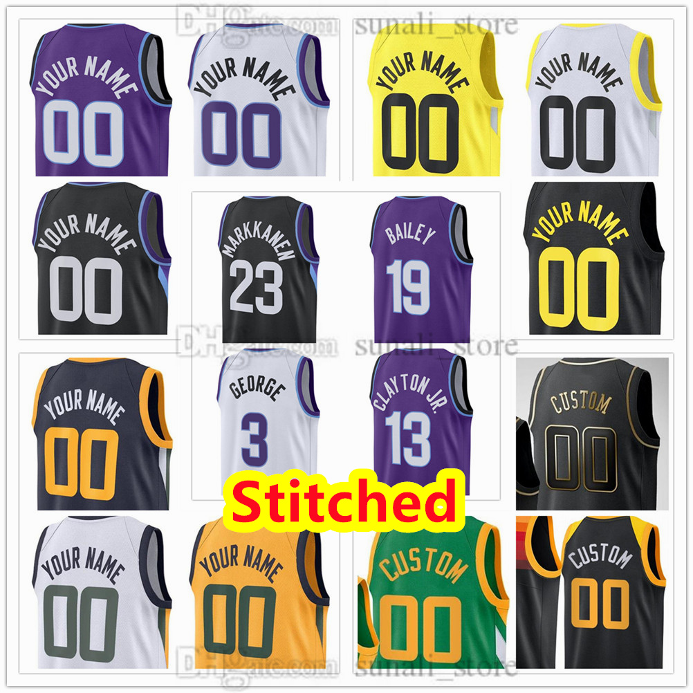 Stitched Men's XS-4XL Basketball Jerseys 23 Markkanen Walker 24 Kessler Keyonte 3 George Ace 19 Bailey Isaiah 8 Collier Cody 5 Williams Kyle 22 Filipowski 28 Sensabaugh