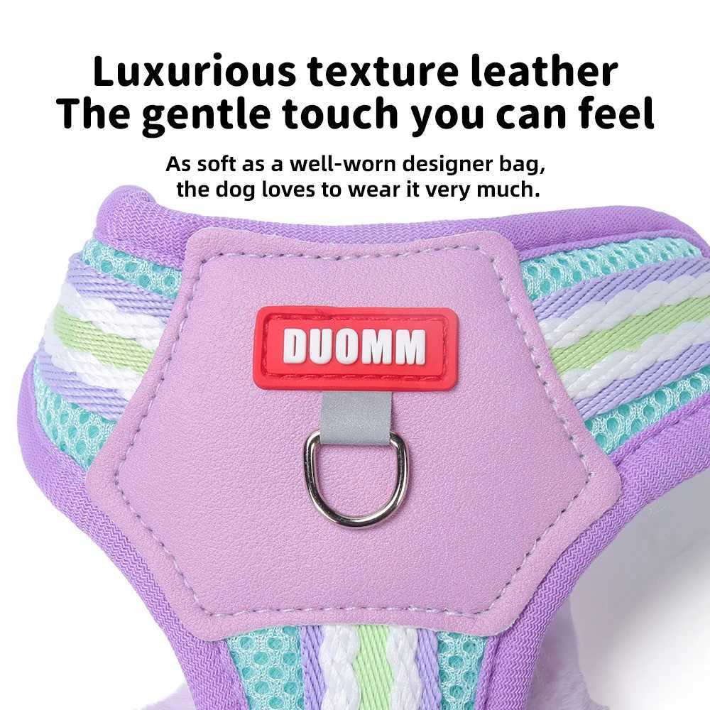 Cartoon Dog Leash Vest Adjustable Anti Escape Cute Chest Harness for Small Dogs Comfortable Training Leash J251129