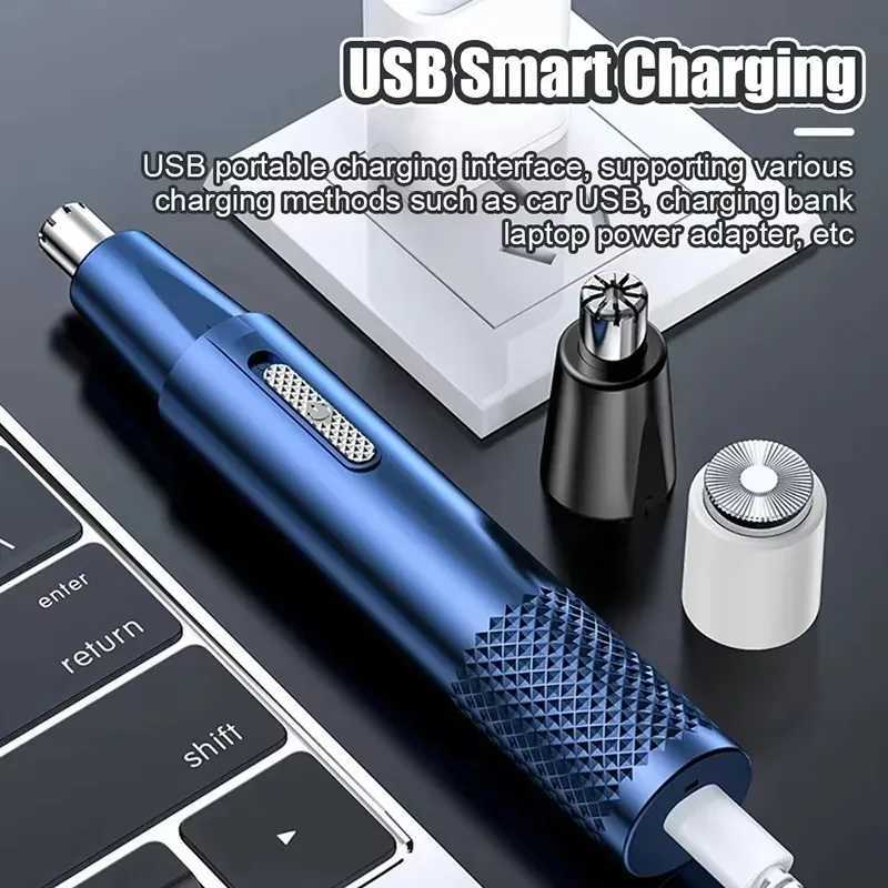 1pc Electric Nose Hair Trimmer Mens Nose And Ear Remover Automatic Washable Electric Shaving Tools USB Rechargeable M251030