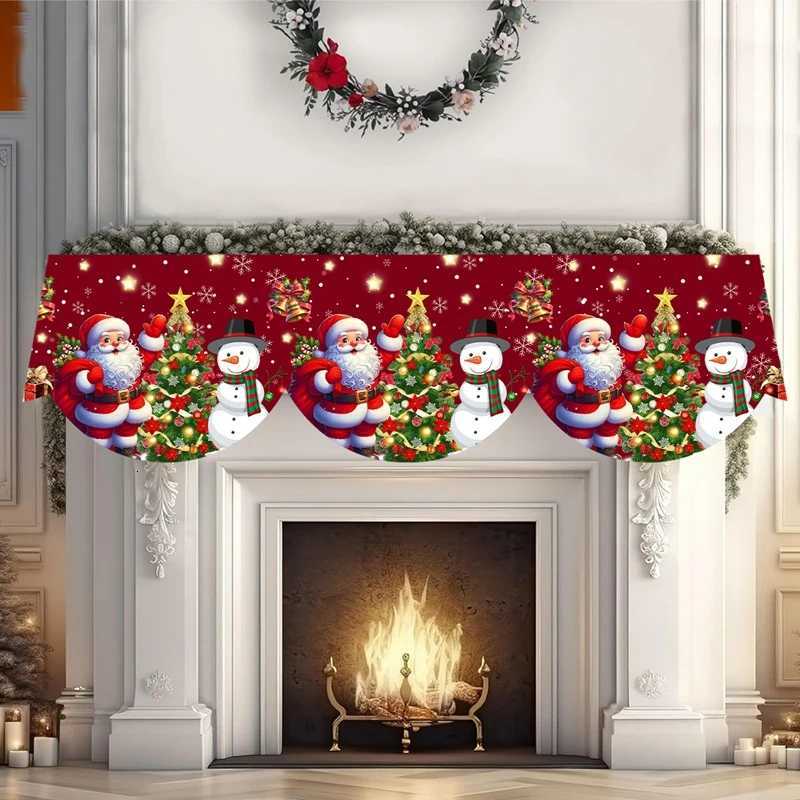 Christmas Snowman Fireplace Scarf Christmas Decorations for Home 2025 Xmas Living Room Ornament Navidad Natal New Year Gift 2026 C251030