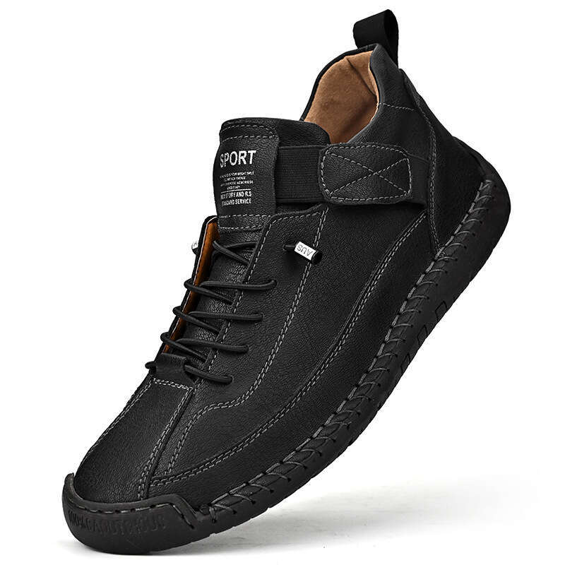 Autumn Winter Plus Size Mid-Top Martin Boots Outdoor Casual Work Stitching Men's Shoes