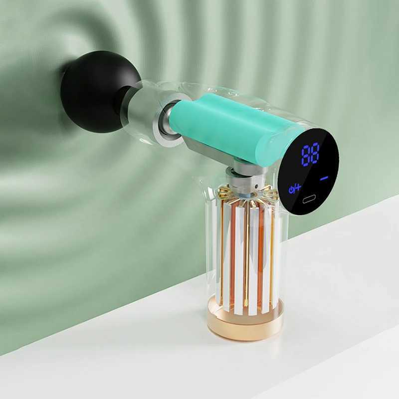 Black 4Head Mini Fascia Gun MultiStage Massage Gun Muscle Relaxation Massage Equipment Portable Vibration Massager J251030