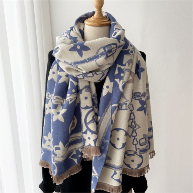 Designer free shipping scarves 2025 High-Quality medium to long thick scarf fashionable and warm imitation cashmere scarf effective