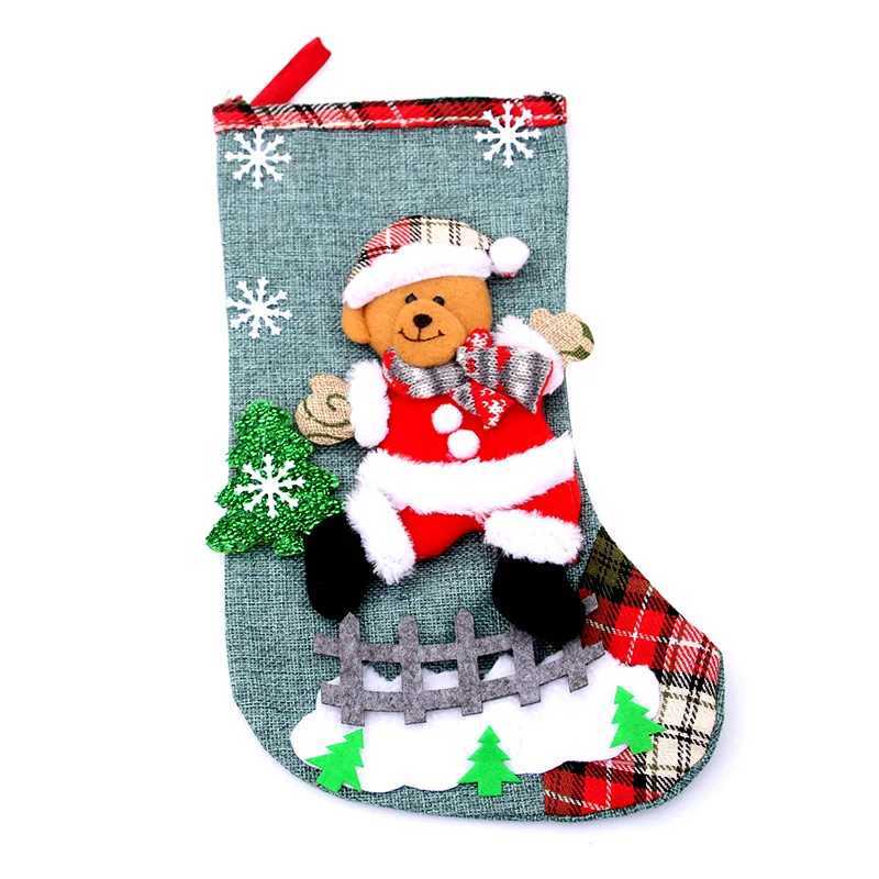 Christmas Decoration Christmas Socks Ornaments Pendant Small Boots Children New Year Candy Bag Gift Fireplace Tree Jewelry C251030