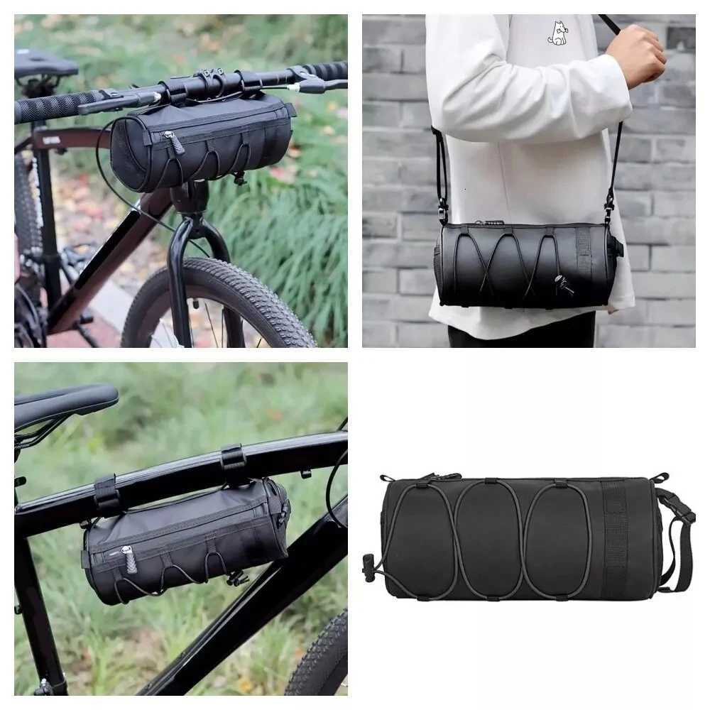 1PCS Bike Handlebar Bag For Cycling Outdoor Travel Accessories Large Capacity Bicycle Storage Bag Multifunctional Shoulder Bag H251029