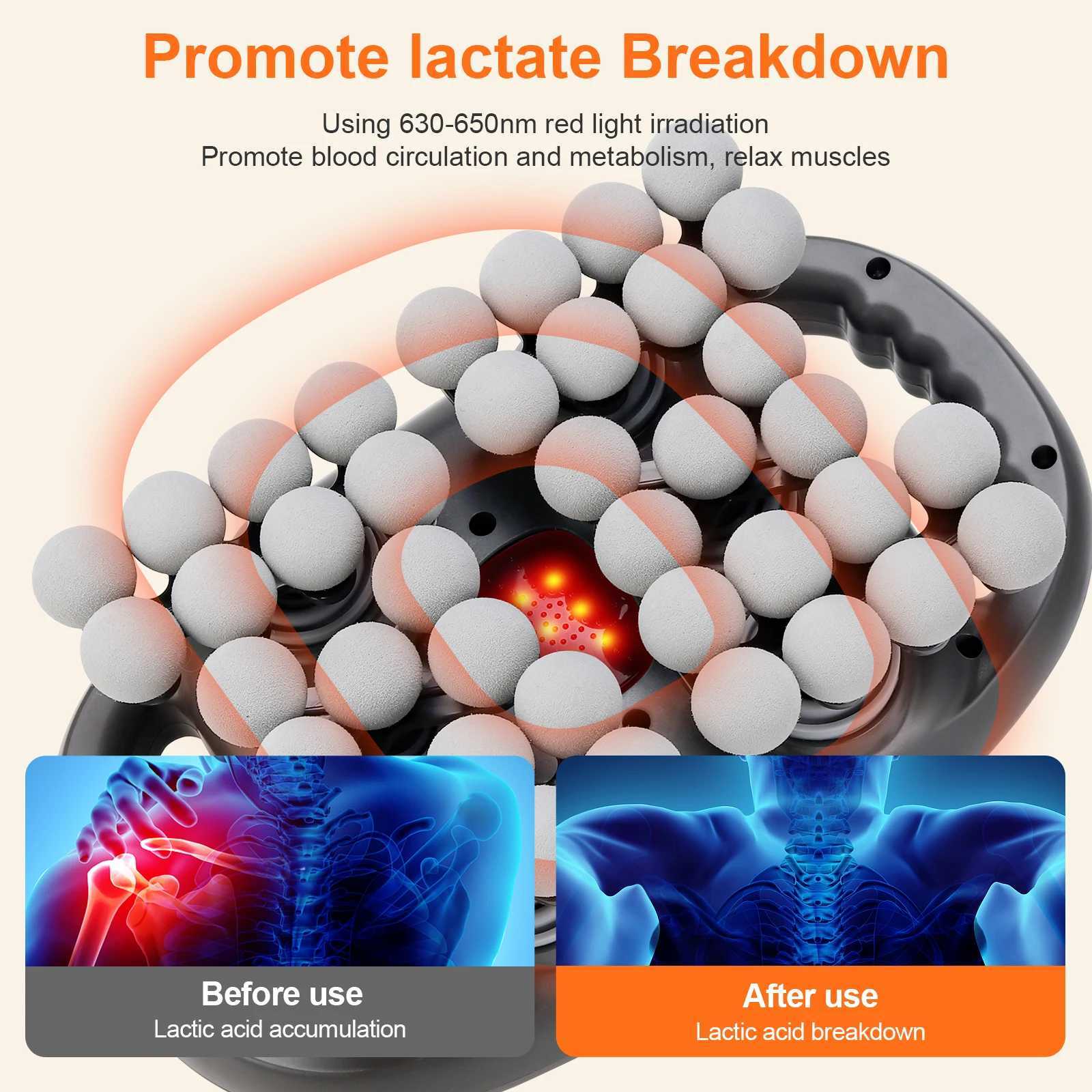 42 Heads Fascia Gun Highfrequency Vibration Deep Massage Device for Shoulder Waist Back Leg Body Muscle Relaxation J251030