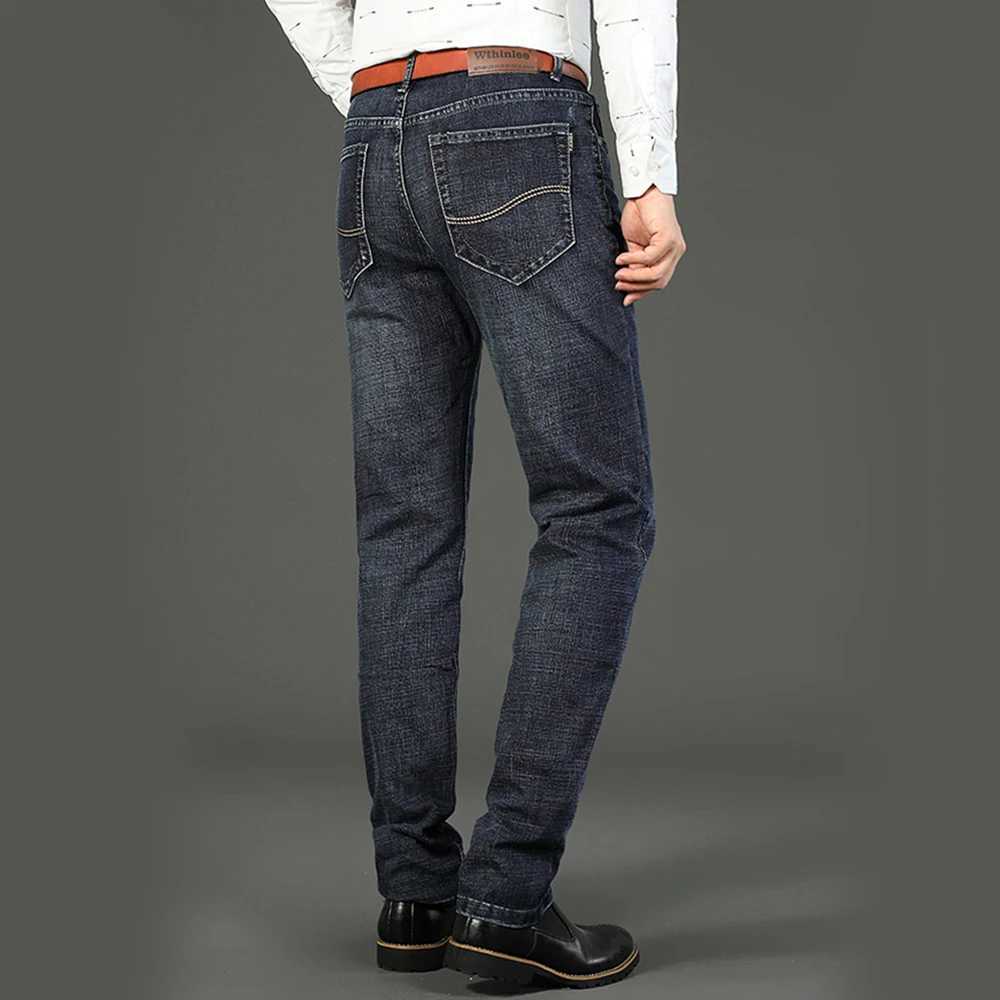 Wthinlee Business Men Jeans Casual Straight Stretch Fashion Classic Blue Black Work Denim Trousers Spring Summer Brand Clothing J251030