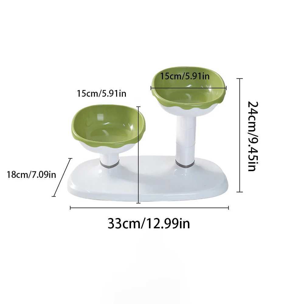 Adjustable Height Pet Bowl Set New Double Bowl for Food Water Detachable Raised Pet Feeder Bowl Suitable for Cats Dogs J251113