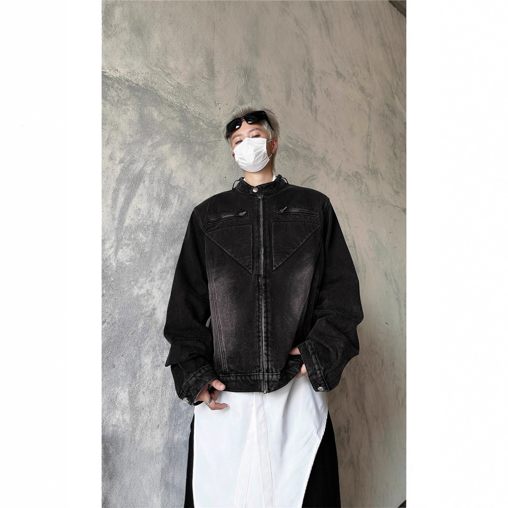 American High Street Denim Jacket For Designer Coat Men Vintage Washed Autumn Short Loose Versatile Jacket With Unique Design