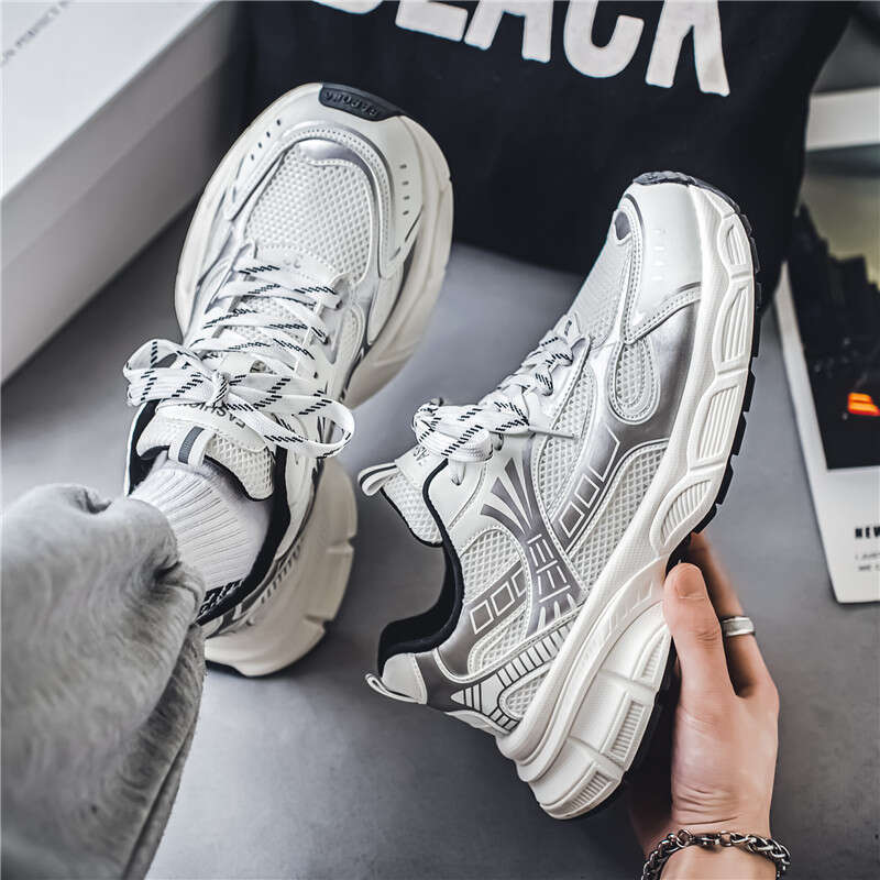 2025 Summer Mesh Thick-Soled Dad Fashion Trend Versatile Sneakers Trendy Brand Casual Youth Men's Shoes