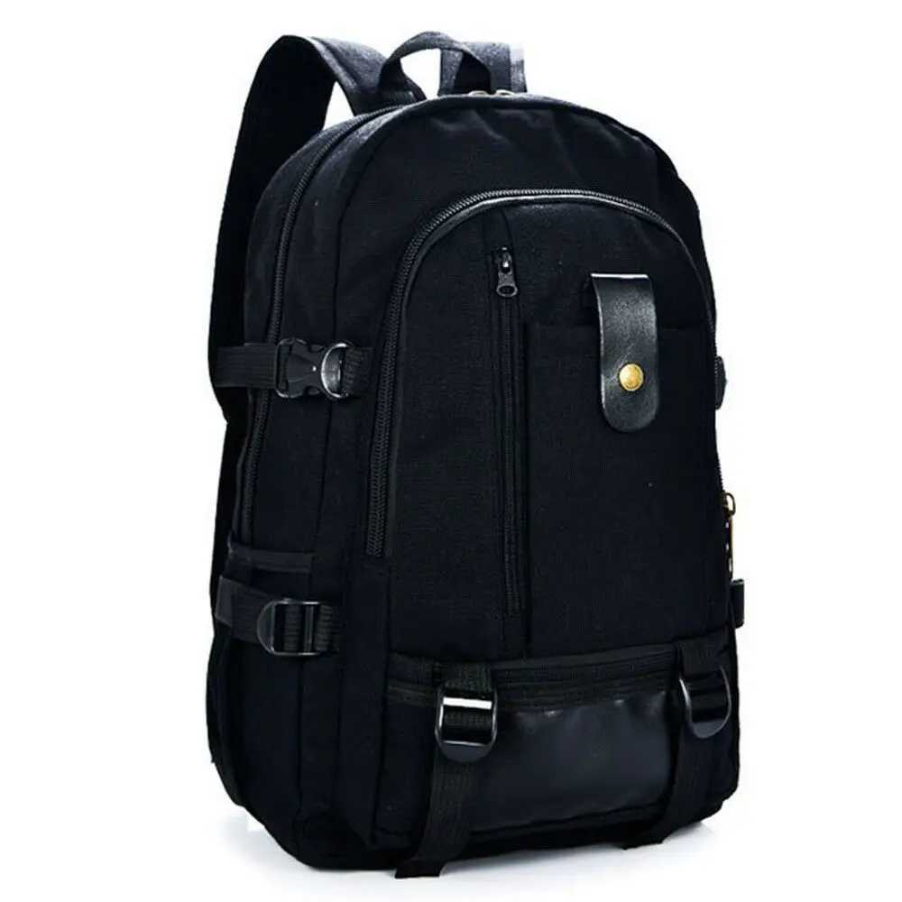 Men Women Vintage Canvas Backpack Rucksack Travel Sport Schoolbag Laptop Outdoor Camping Hiking Bag H251029
