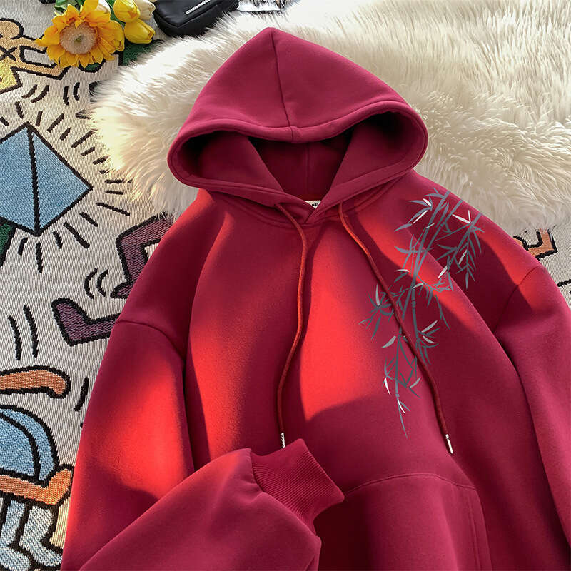 Fleece Sweatshirt Style Men Hoodie Casual Loose Unisex Clothing Winter Padded Hooded Jacket Women's Sweatshirt