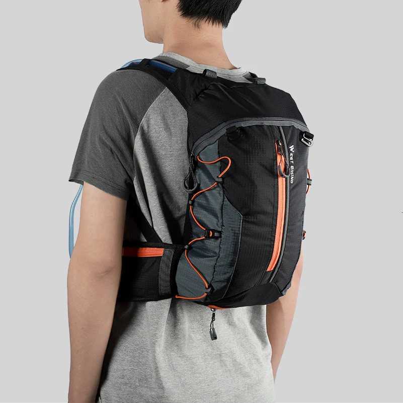 WEST BIKING Cycling Backpack Waterproof Ultralight Folding Bicycle Bag 10L Breathable Outdoor Climbing Travel Hiking Cycling Bag H251029