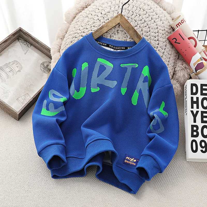 2025 New Spring Autumn Boys Hoodies Letter Printing Leisure Sports Sweatshirt For 414 Years Teenagers Kids Handsome PulloverT251030