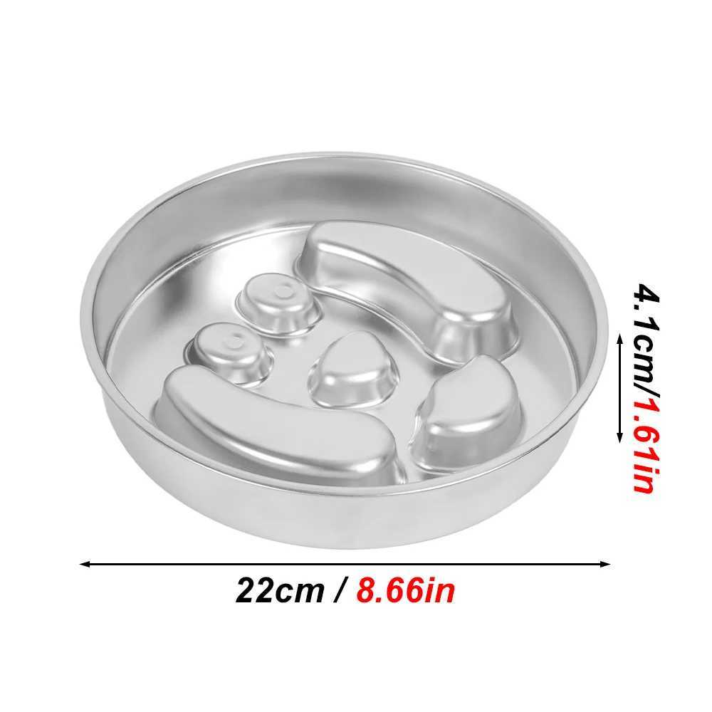 1 PC Stainless Steel Antichoking Dog Slow Feeder Doublesided Dualuse Feeder Bowl Nonslip Dog Food Bowl Drinking Basin J251113
