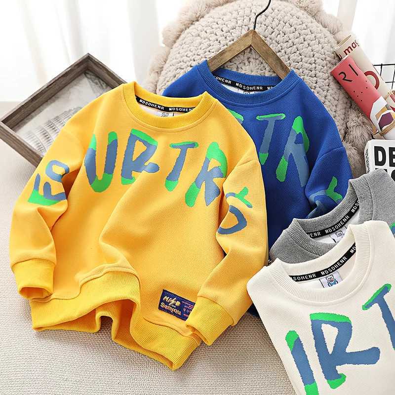 2025 New Spring Autumn Boys Hoodies Letter Printing Leisure Sports Sweatshirt For 414 Years Teenagers Kids Handsome PulloverT251030