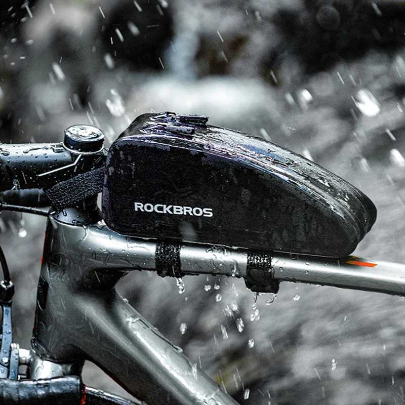 ROCKBROS Bike Bag Bicycle Panniers Frame Top Front Tube Waterproof Bag Cycling MTB Road Bag Storage Bicycle Accessories H251029