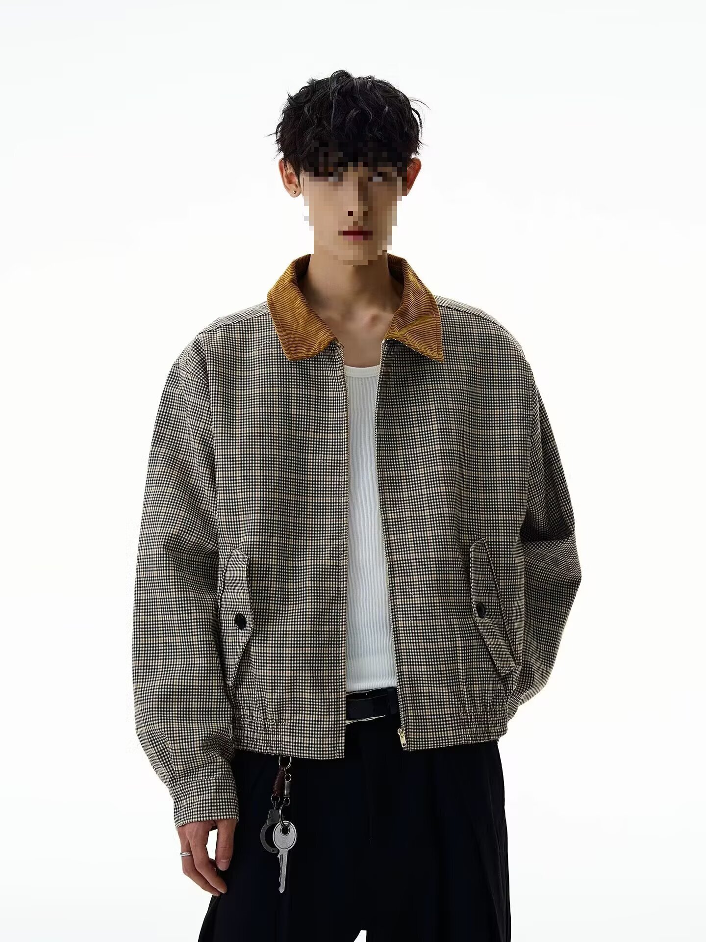 2025 Autumn Cool Turn-Down Collar Jacket Men High Street Trendy Brand Harajuku Korean Style Designer coat Loose Versatile Jacket