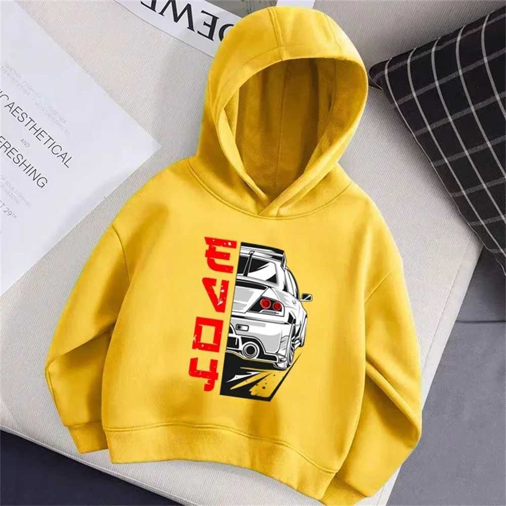 Rally Car Boys Girls Hoodies Cartoon Childrens Clothing Drifting Sweatshirts Fashion Car Fan Street Wear Hoodies for KidsT251030