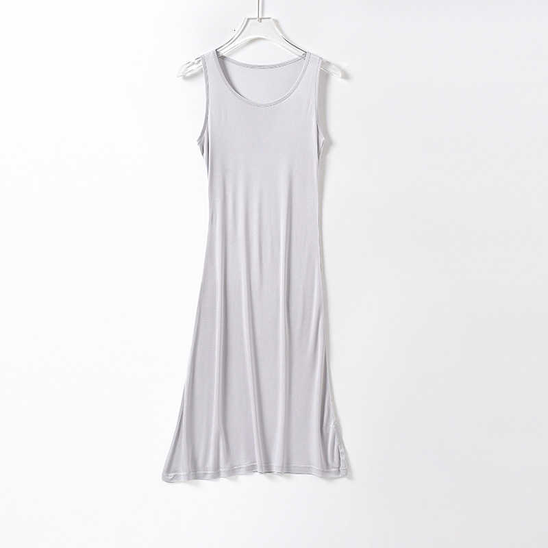 Summer Silk Round-neck Sleeveless Blouse Sleeping Dress - Mulberry Silk Base Layer Skirt Strap Sleeping Dress for Women W240913