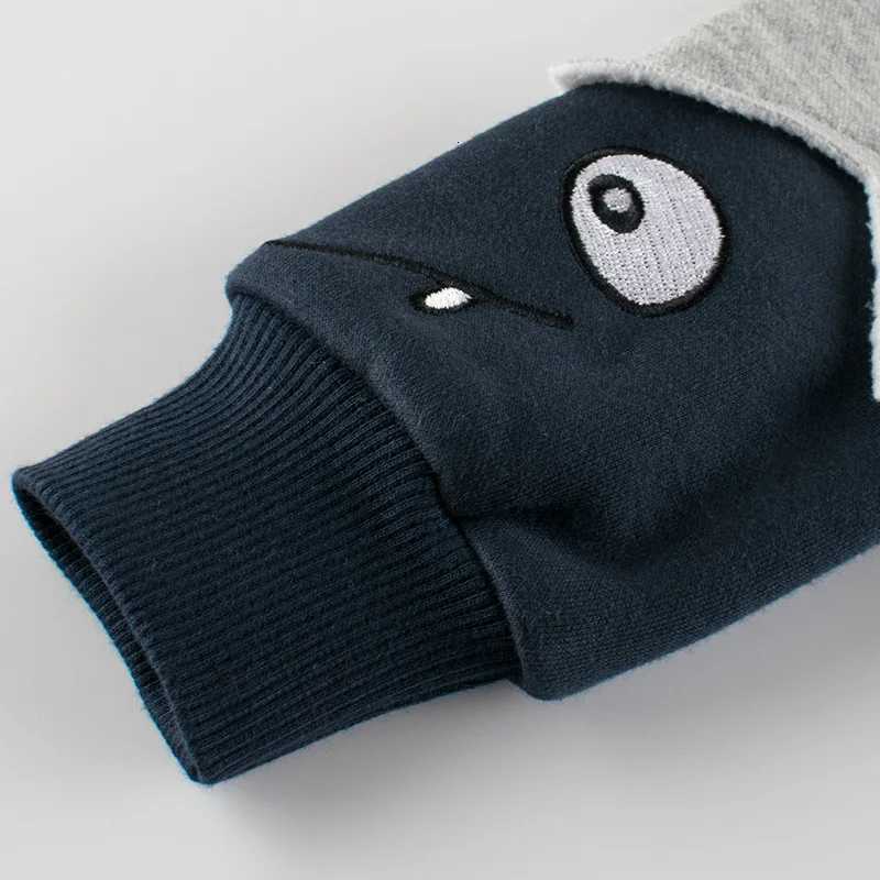 2025 Spring Winter Sweatshirts Coat Kids Boys Girls Monster Letter Print Clothes Children Fluff Sport Casual Sweater 2205T251030