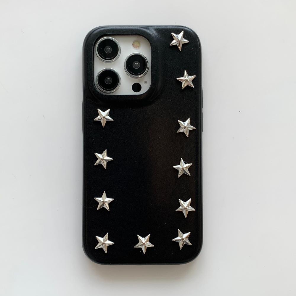 Suitable for iPhone 17Pro Max Five-Pointed Star Denim Phone Case iPhone16/15PRO Personalized Shockproof 14 Solid Color