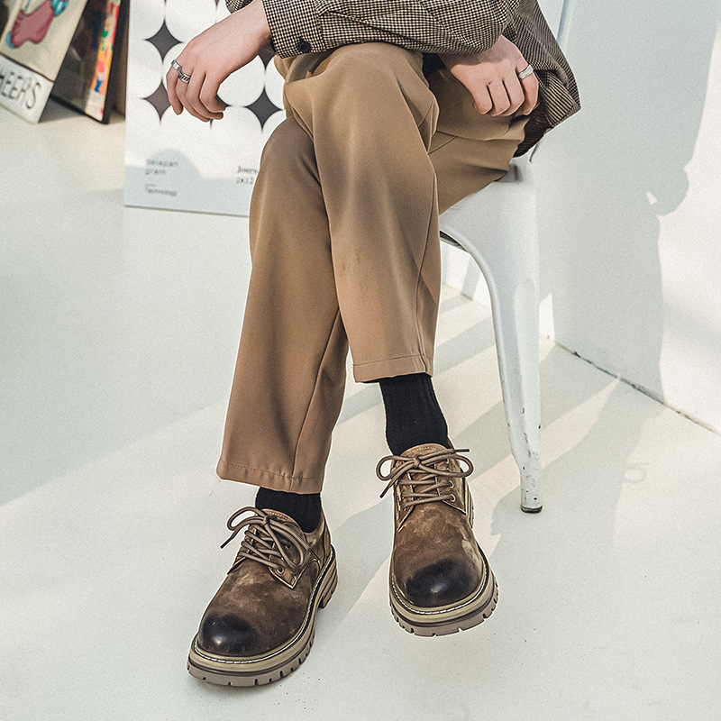 Workwear men's shoes spring new American British low-top martin boots men's leather versatile casual martin boots2025