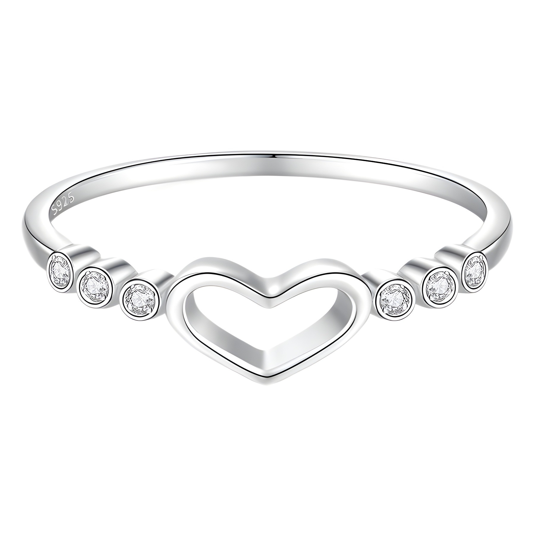 Taiyang S925 Sterling Silver Ring Set Hypoallergenic Simple Single Stacking Zircon Ring for Women Premium Wedding Fine Jewelry Wholesale