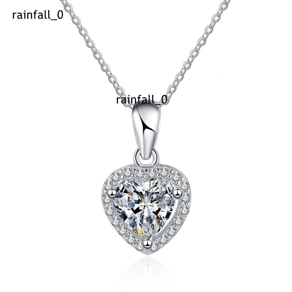 1 Karat D Moissanite Necklace With Female Love Alien Pendant S925 Sterling Silver Pt950 Diamond Plated Gift Jewelry