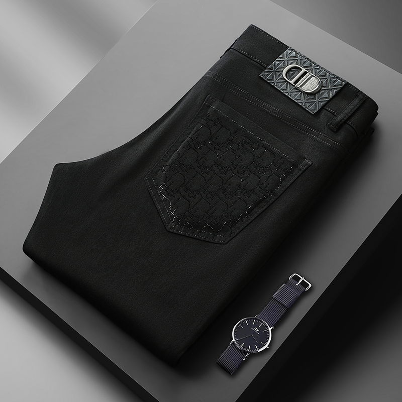 Men's Trendy Design Slim-Fit Straight-Leg Jeans in Black 511