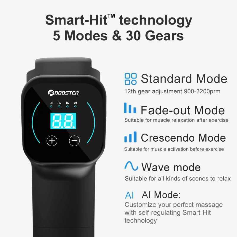 Booster M2D Massage gun Deep Tissue Percussion Neck Back Body Massager Portable Fascia Gun Muscle Relaxation Electric Massager J251030