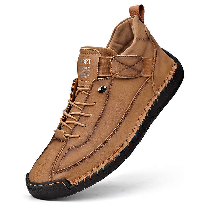 Autumn Winter Plus Size Mid-Top Martin Boots Outdoor Casual Work Stitching Men's Shoes