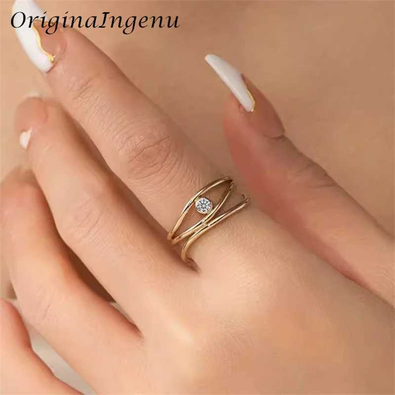 14K Gold Filled Moissanite Ring Personalized Handmade Band Ring Minimalism Jewelry Tarnish Resistant Jewelry Boho Women RingW251030