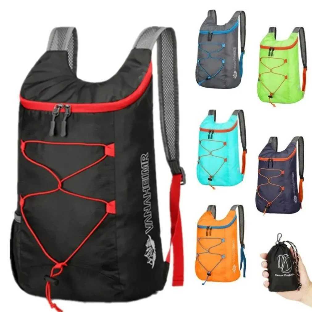 Multifunctional Outdoor Folding Backpack High Density Lightweight Waterproof Nylon Fabric Sports Bag for Camping Hiking Travel H251029
