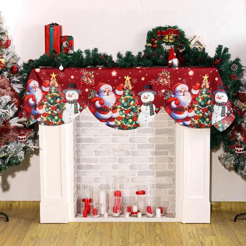 Christmas Snowman Fireplace Scarf Christmas Decorations for Home 2025 Xmas Living Room Ornament Navidad Natal New Year Gift 2026 C251030