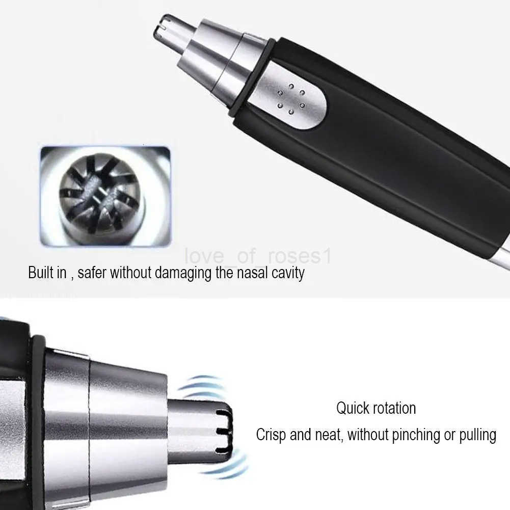 Electric Nose Ear Hair Trimmer Automatic Nopain Nose Hair Cutter Eyebrow Trimmer Tool Rechargeable Nose Ear Face Hair Scissors Z251030