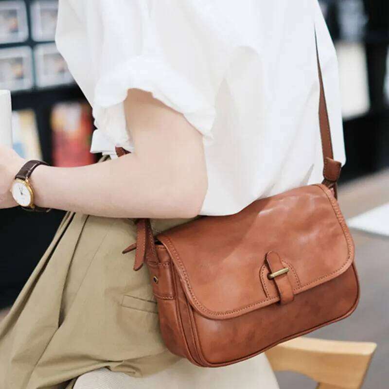 Women's 2025 New Vintage Women Genuine Leather Shoulder Bag High Quality Cowhide Crossbody Messenger Bags