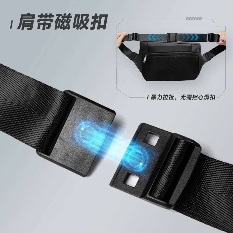 Designer bag 52 Septwoes Urban Fashion Magnetic Buckle Shoulder Men Black Waterproof Irregular Shape Sport Travel Crossbody Messenger Bag