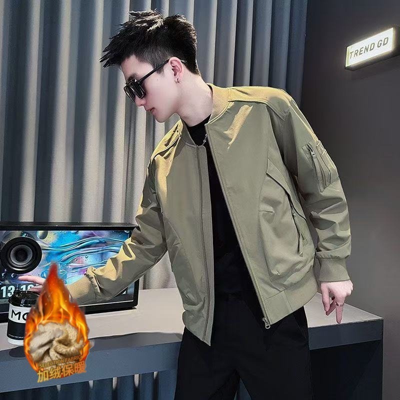 Men's Trendy Baseball Jacket With Collar Designer Coat Casual Workwear Style Men's Clothing 2025 New Spring And Autumn Trendy Coat