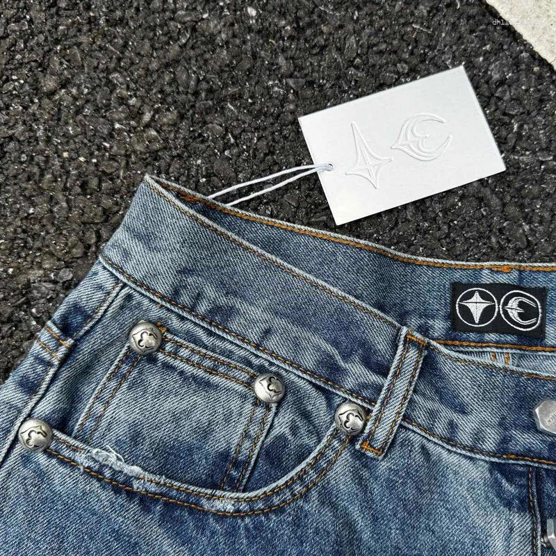 Men's Jeans High-quality Real Po Thug Club Pants Hip-hop Style Classic Streetwear Trend Denim Trousers Unisex