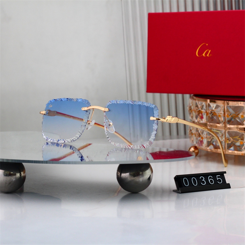 Womens sunglasses designer sunglasses mens luxury sunglasses designer glasses fashionable frameless rectangular coated gold leg sunglasses UV400 goggles