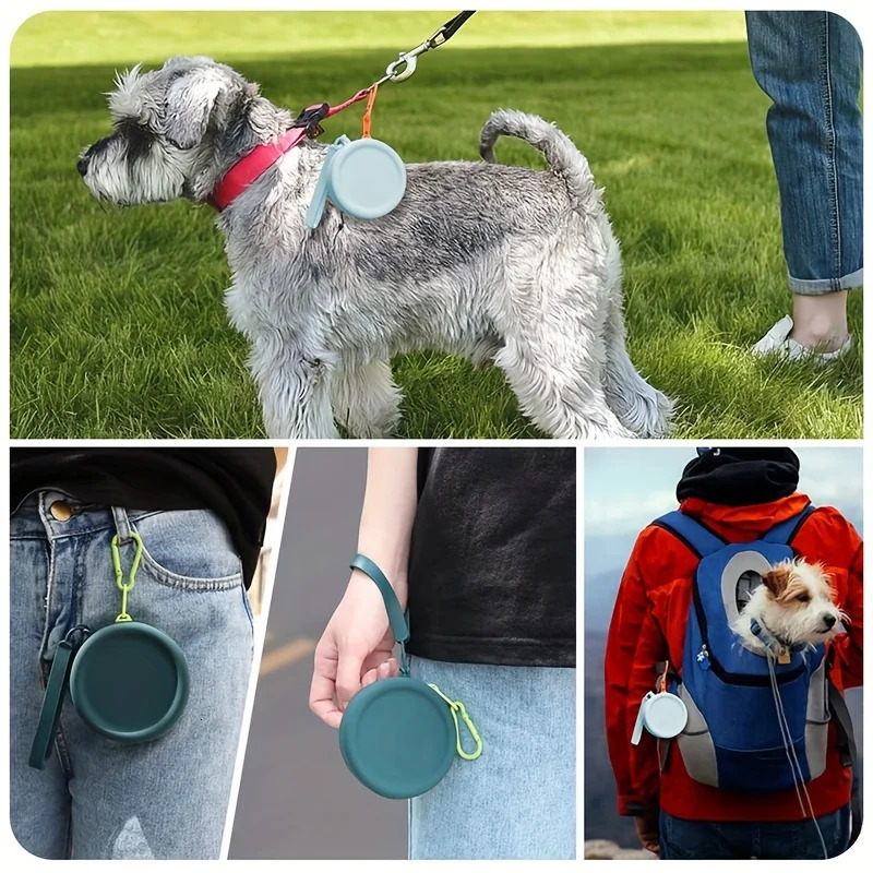 1Pcs Pet Supplies Silicone Dog Food Bag Outdoor Training Dog Training Dog Treat Training Pouch Waterproof Dog Snack Training Bag 251030